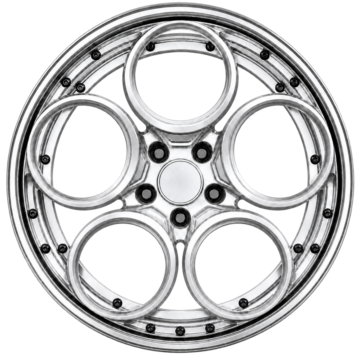 IF-HL5 forged wheel shown in a polished preview finish