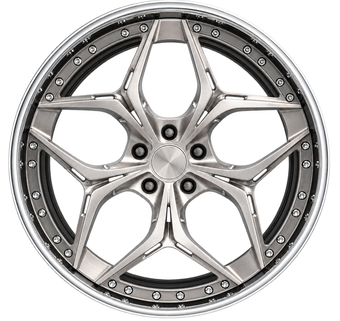 IF-HX5 forged wheel shown in a polished preview finish