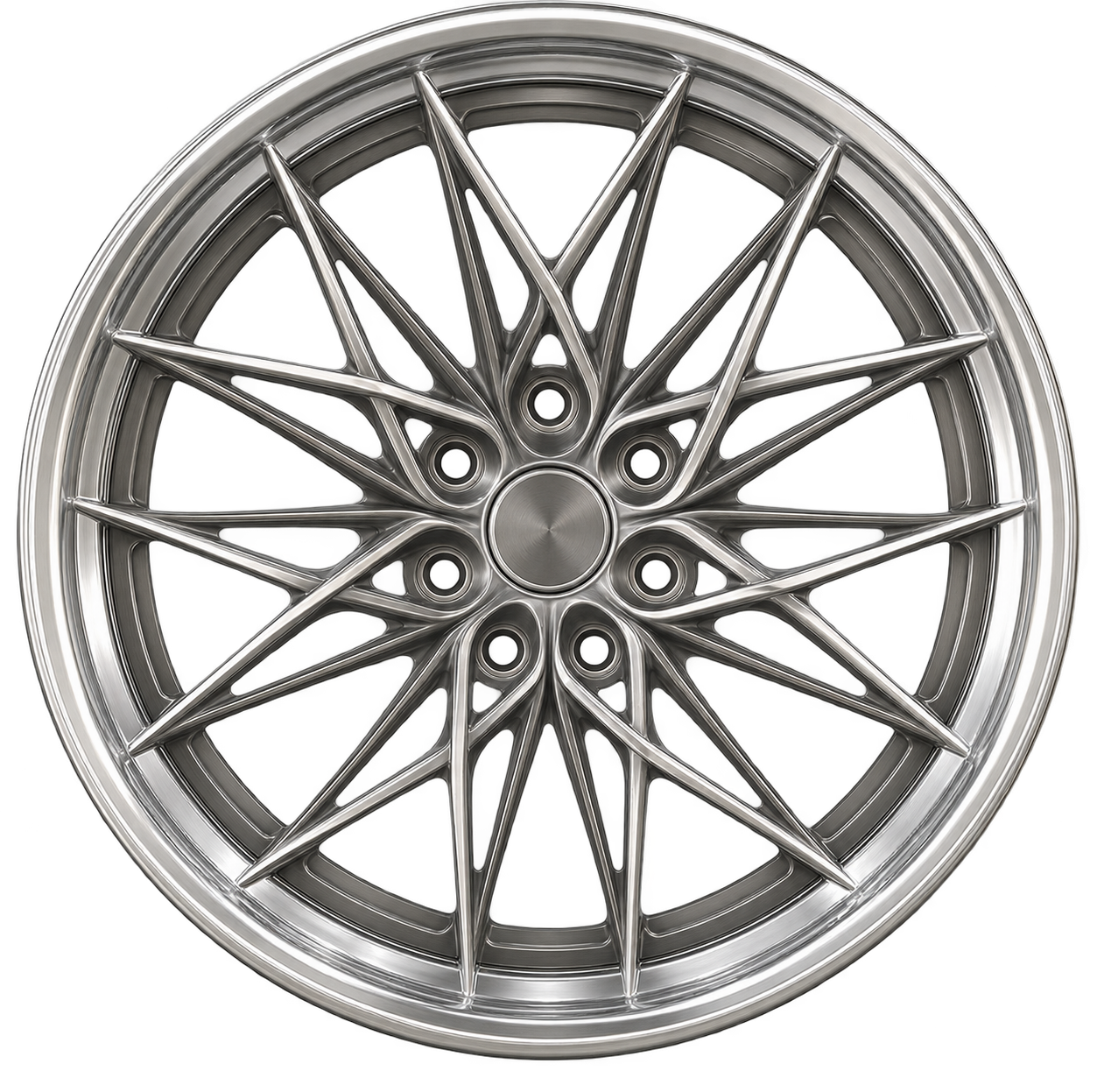 IF-VX20 forged wheel shown in a polished preview finish